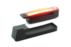 Knog Plus mount disassembled, individual parts of the CarbonWorks carbon rear light mount