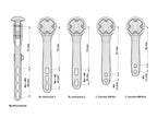 Technical drawing of the Integral Mounts, multifunctional carbon computer mounts by CarbonWorks